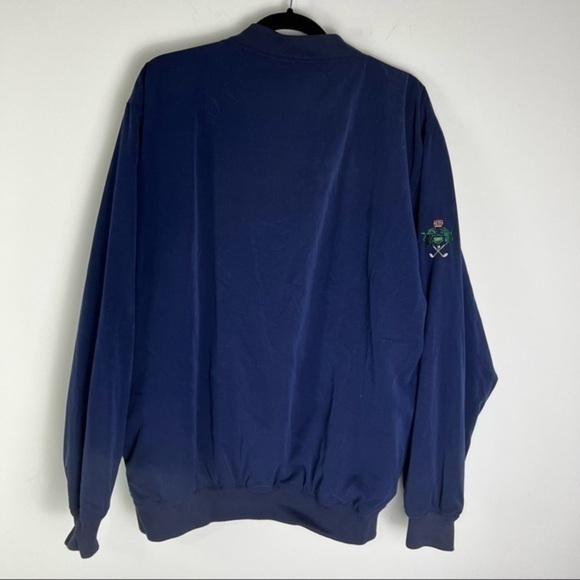 Tourney Mens Golf Pullover Windbreaker Blue 1897 Emblem Breathable Waterproof M - Picture 6 of 9